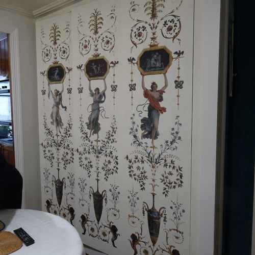 Verkleidungs-Dekorplatte - BOUDOIR DE LA REINE - GROTESQUE N°4 - Papiers de Paris - wandmontiert / hochwiderstandsfähig / Holz