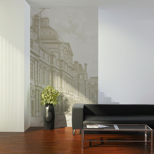 Klassische Tapete - PARIS ENGRAVING - Papiers de Paris - Panorama / Skizzenmotiv / Szenen