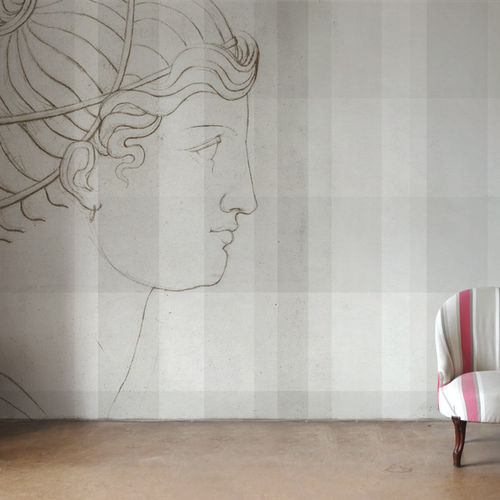 Moderne Tapete - PORTRAIT - Papiers de Paris - Szenen / Stoffoptik / beige