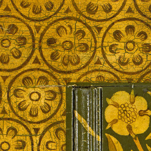 Moderne Tapete - ART&CRAFT - Papiers de Paris - Blumenmotiv / Tapetenoptik / orange