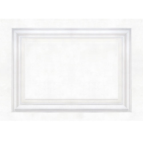 Klassische Tapete - FALSE MOLDING - Papiers de Paris - Motiv / mit Holzeffekt / weiß