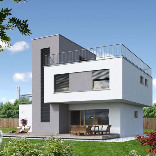 Fertigbauhaus - EK 040 - ekokoncept, wooden prefabricated buildings, d.o.o - Baumhaus / modern / 2-Etagen