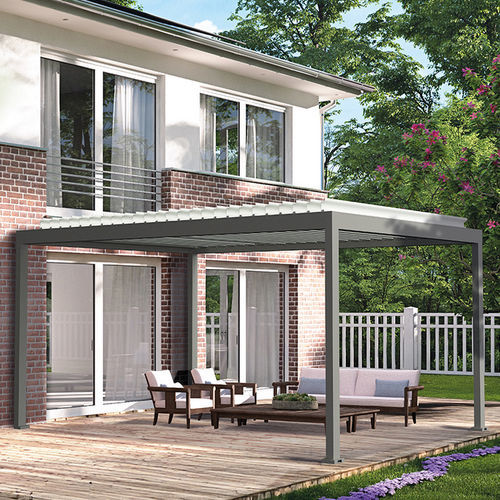 Selbsttragende Pergola - LT100  - La Toulousaine - Aluminium / mit orientierbaren Lamellen / bioklimatisch