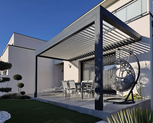 Selbsttragende Pergola - LT120 - La Toulousaine - Aluminium / mit orientierbaren Lamellen / bioklimatisch