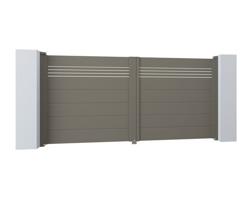 Einflügeliges Tor - WAREN FILÉO  - La Toulousaine - Schiebe / Aluminium / Lamellen