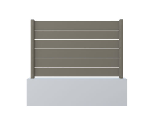 Lamellenzaun - ZENNA - La Toulousaine - für Wohnhaus / Aluminium / rechteckig