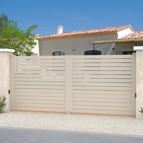Einflügeliges Tor - RENNA - La Toulousaine - Schiebe / Aluminium / Lamellen