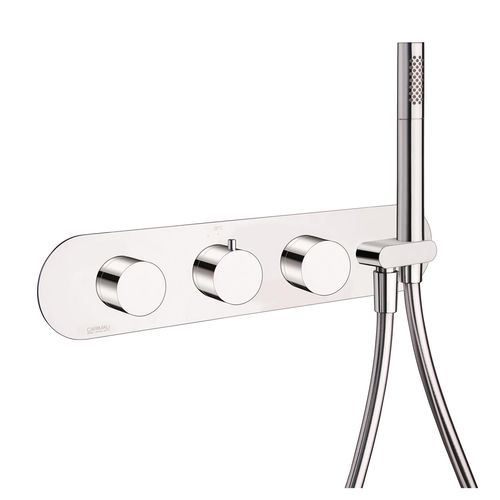 Einhebelmischer für Dusche - 21848/A-CR - CARIMALI design shower_space - wandmontiert / thermostatisch / aus verchromtem Metall
