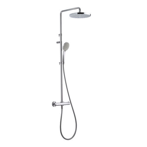 Thermostatische Duschsäule - RIGOLETTO TELESCOPIC  - CARIMALI design shower_space - Chromoberfläche / wandmontiert / modern