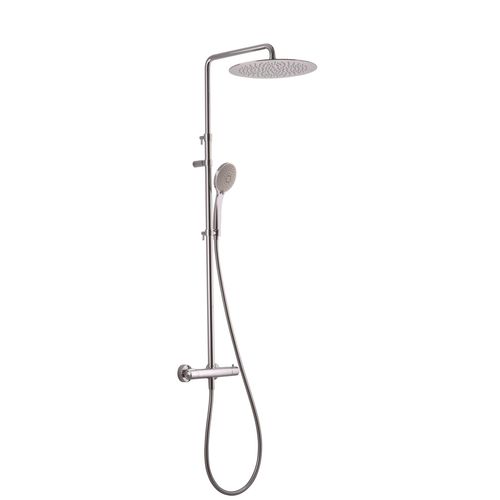 Thermostatische Duschsäule - RIGOLETTO TELESCOPIC, MY SLIM - CARIMALI design shower_space - Edelstahl / Chromoberfläche / wandmontiert