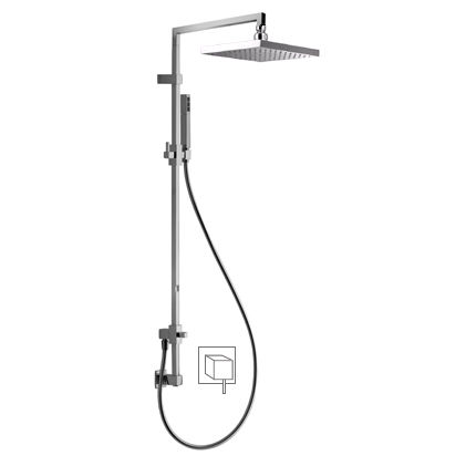 Chromoberfläche Duschsäule - EXTREME - CARIMALI design shower_space - wandmontiert / modern / mit Handbrause