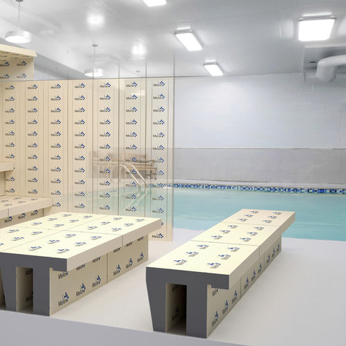 Moderne Bank für den öffentlichen Raum - DUO  - Mallor, S.L.U. - Glasfaser / expandiertes Polystyrol (EPS) / modular