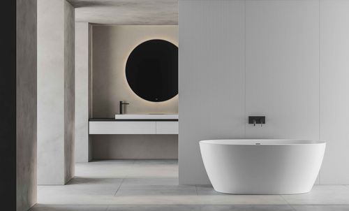 Ovale Badewanne - BELLY - Fiora - freistehend / für Wohnungen / Verbundwerkstoff