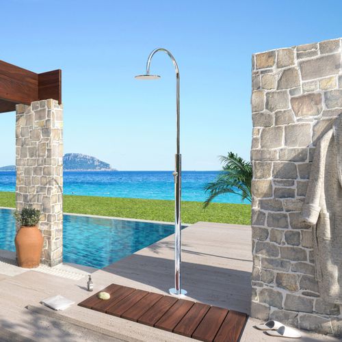 Außendusche für Pool - ARIA CYLINDER e6 - Inoxstyle - klassisch / polierter Edelstahl / für Privatgebrauch