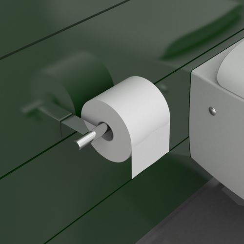 Wandmontierter WC-Rollenhalter - STEELGLAM RH - Inoxstyle - aus Edelstahl 316L / poliert / für Hotels