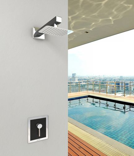 Einhebelmischer für Dusche - MIX CARBON R (51037) - Inoxstyle - wandmontiert / Edelstahl / Kohlefaser