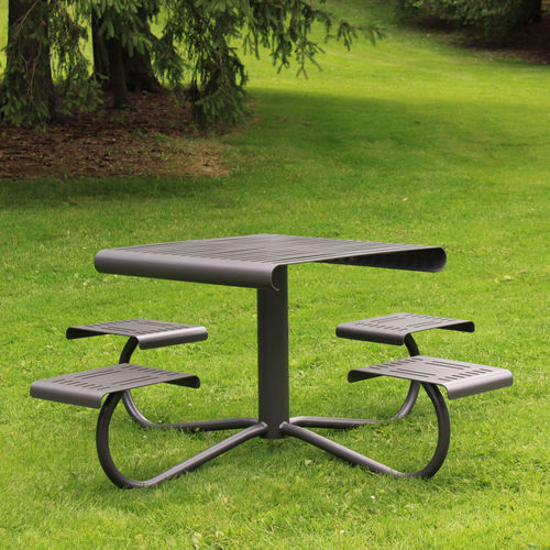 Moderner Picknicktisch - MLPT1100B - Maglin Site Furniture - Stahl / Verbundwerkstoff / Ipe