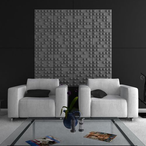Wandmontierte Akustikplatte - TETRIS - Soundtect - für Decke / Polyester / quadratisch