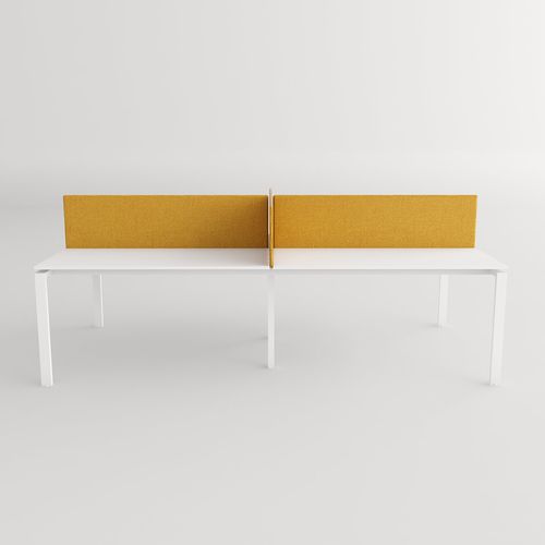 Schreibtisch für Open Space - KEMI™ - ATEPAA / PENT. - modern / lackiertes Holz / mit eingebauter Trennwand