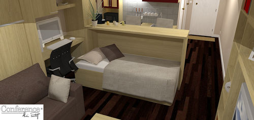 Hubbett - DIMITRI - CONCEPT APPART - LIFTSECURITY - Einpersonen / modern / Holz