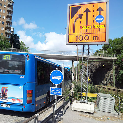 Verkehrsschild mit variabler Anzeige - TRAFFIC VMS  - Triplesign System AB
