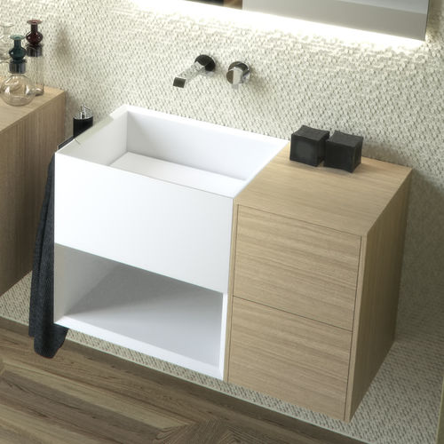 Wand-Waschbecken - RETTANGOLO VANO SENZA - SIGN - Keramik / rechteckig / modern