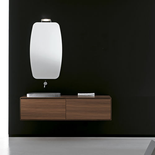 Doppelter Waschtisch-Unterschrank - ALL - SIGN - wandhängend / Massivholz / modern