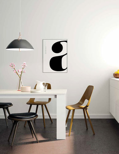 Moderner Esstisch - M03 - VIVE - MUEBLES VERGE S.L. - Holz / Keramik / lackiertes Glas