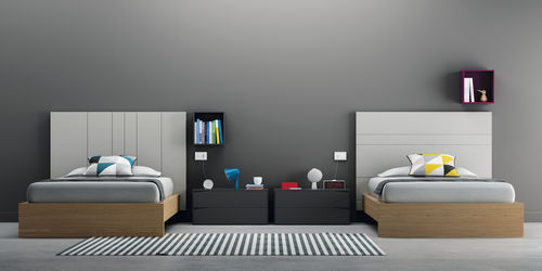 Doppelbett - D9 - VIVE - MUEBLES VERGE S.L. - modern / Kopfteil / mit Nachttisch