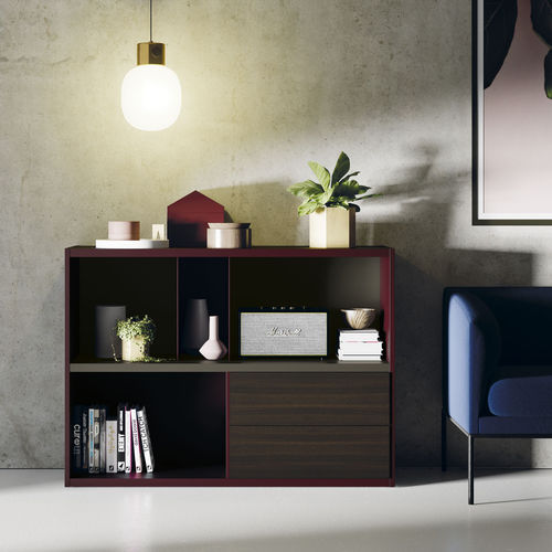 Modul-Bücherregal - Est102 - VIVE - MUEBLES VERGE S.L. - modern / lackiertes Holz / Eiche