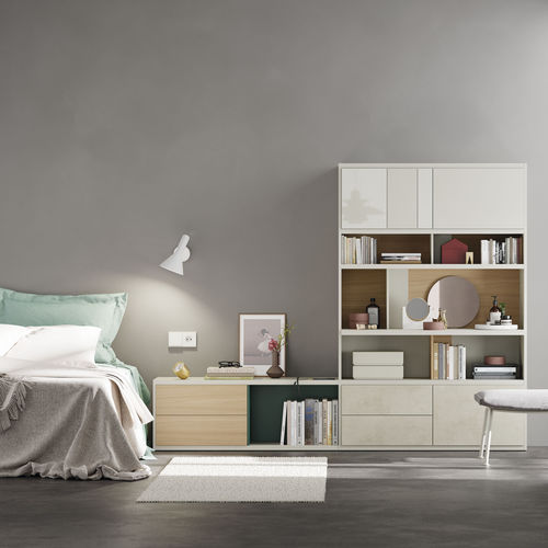 Modul-Bücherregal - EST119 - VIVE - MUEBLES VERGE S.L. - modern / lackiertes Holz / Eiche