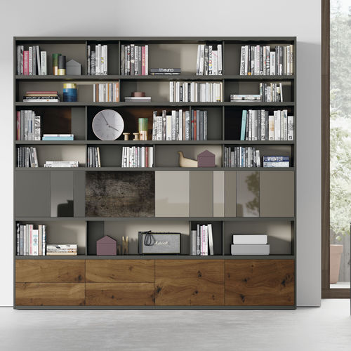 Modul-Bücherregal - EST122 - VIVE - MUEBLES VERGE S.L. - hoch / modern / lackiertes Holz