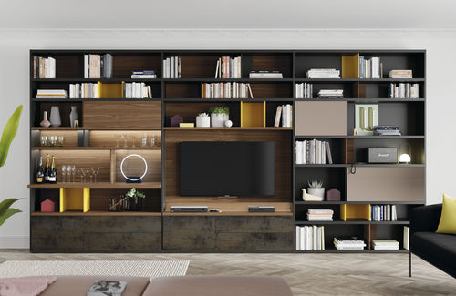 Modul-Bücherregal - EST123 - VIVE - MUEBLES VERGE S.L. - hoch / modern / lackiertes Holz