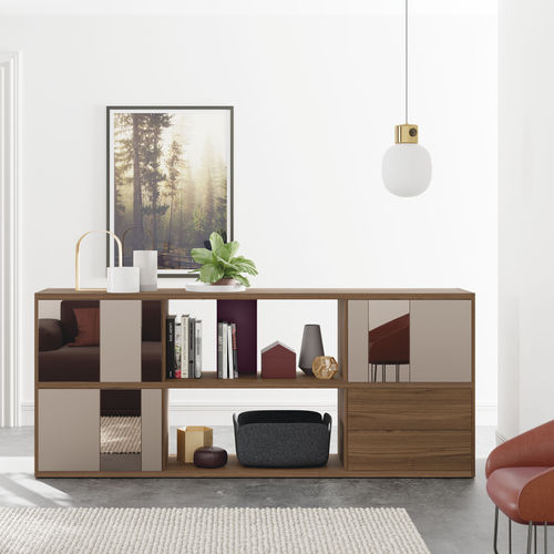 Modul-Bücherregal - EST124 - VIVE - MUEBLES VERGE S.L. - Trennwand / modern / lackiertes Holz