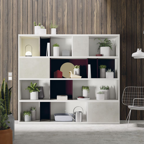 Modul-Bücherregal - EST125 - VIVE - MUEBLES VERGE S.L. - modern / lackiertes Holz / Keramik
