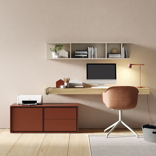 Moderner Schreibtisch - BOOK 15 - VIVE - MUEBLES VERGE S.L. - Eiche / Holzfurnier
