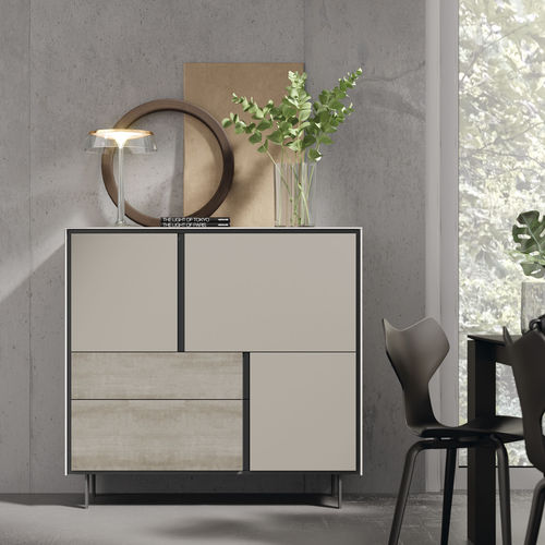 Modernes Sideboard - BOOK 26 - VIVE - MUEBLES VERGE S.L. - lackiertes Holz / Keramik / modular