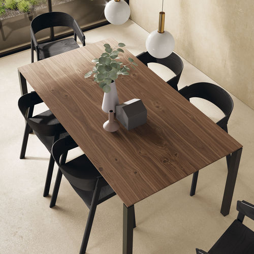 Moderner Esstisch - 003 - VIVE - MUEBLES VERGE S.L. - Glas / Keramik / Gestell aus lackiertem Holz