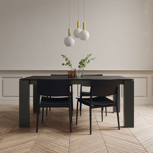 Moderner Esstisch - TAVOLE 100 - VIVE - MUEBLES VERGE S.L. - Keramik / Gestell aus lackiertem Metall / rechteckig