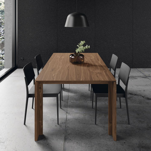 Moderner Esstisch - TAVOLE 102 - VIVE - MUEBLES VERGE S.L. - Holzfurnier / Gestell aus Holz / rechteckig