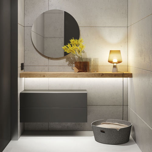 Moderner Eingangsbereich - ON RECIBIDOR 5 - VIVE - MUEBLES VERGE S.L. - wandmontiert / Eiche / lackiertes Holz
