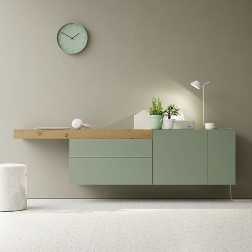 Wandmontiertes Sideboard - ON APARADOR 3 - VIVE - MUEBLES VERGE S.L. - modern / Holzfurnier / mattlackiertes Holz