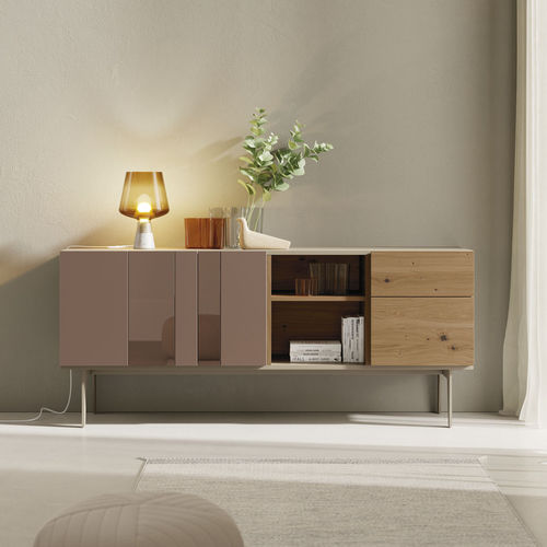 Modernes Sideboard - ON APARADOR 4 - VIVE - MUEBLES VERGE S.L. - Holzfurnier / mattlackiertes Holz / Natureiche