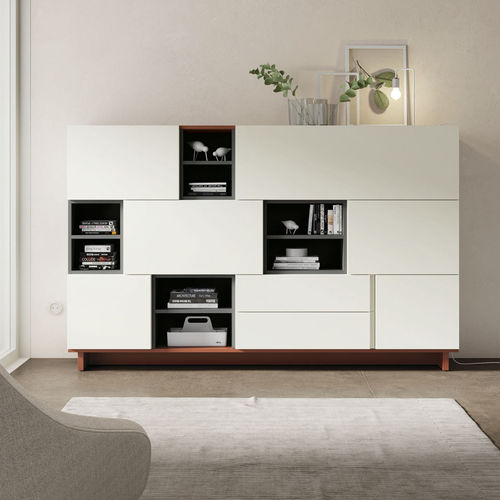 Modernes Sideboard - ON APARADOR 15 - VIVE - MUEBLES VERGE S.L. - mattlackiertes Holz / mit Regal / maßgefertigt