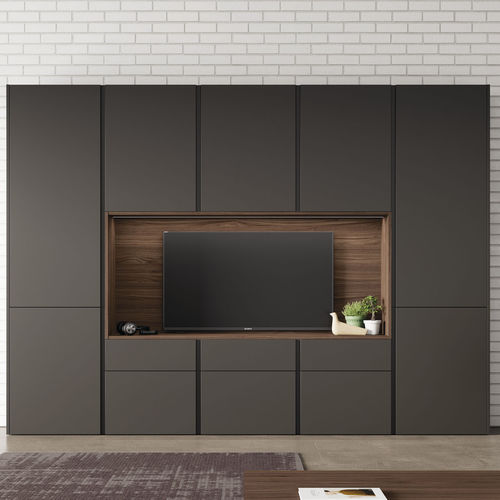 Moderne Wohnwand - ON BOISERIE 4 - VIVE - MUEBLES VERGE S.L. - lackiertes Holz