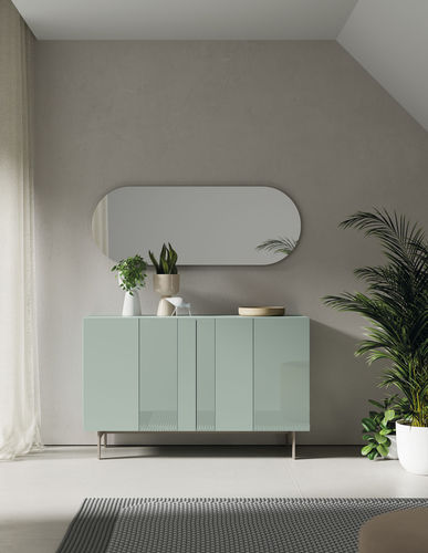 Modernes Sideboard - COMPACT APARADOR 2 - VIVE - MUEBLES VERGE S.L. - lackiertes Holz / lackiertes Glas / Kristall