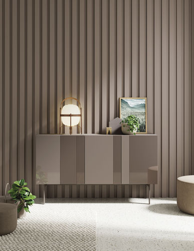 Modernes Sideboard - COMPACT APARADOR 4 - VIVE - MUEBLES VERGE S.L. - lackiertes Holz / lackiertes Glas / Kristall