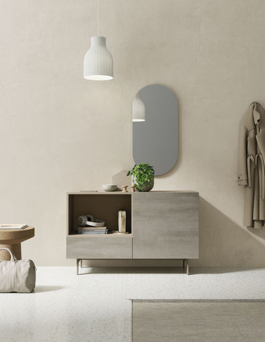 Modernes Sideboard - COMPACT RECIBIDOR 1 - VIVE - MUEBLES VERGE S.L. - mattlackiertes Holz / Kristall / Keramik