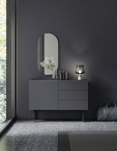 Modernes Sideboard - COMPACT RECIBIDOR 3 - VIVE - MUEBLES VERGE S.L. - mattlackiertes Holz / mit Schubladen / mit Schwingtür