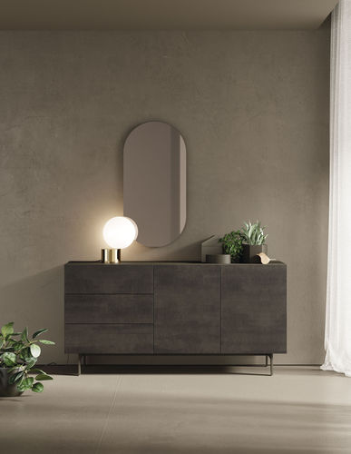Modernes Sideboard - COMPACT RECIBIDOR 5 - VIVE - MUEBLES VERGE S.L. - mattlackiertes Holz / Keramik / mit Schubladen